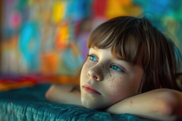 Autistic Child Engaged in Therapy Session