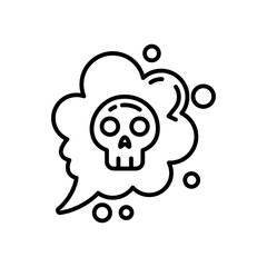 Poison Dust Outline Icon, Vector illustration