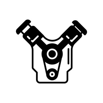 Combustion Engines Glyph Icon, Vector illustration