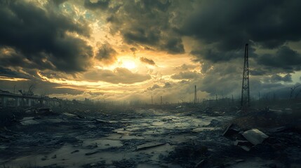 Obraz premium Grunge styled lanscape. 