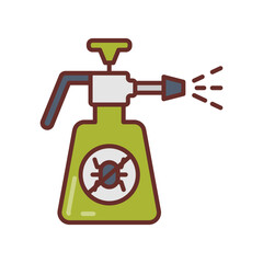Pesticide Use Filled Icons , Vector illustration