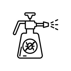 Pesticide Use Outline Icon, Vector illustration