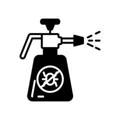 Pesticide Use Glyph Icon, Vector illustration