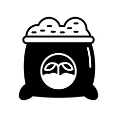 Fertilizer Glyph Icon, Vector illustration