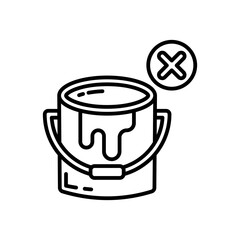 Lead Paint Outline Icon, Vector illustration