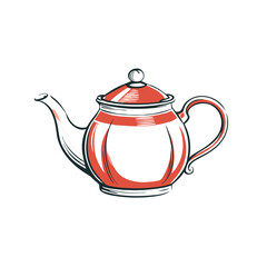 Teapot Illustration for Lunar New Year Celebrations