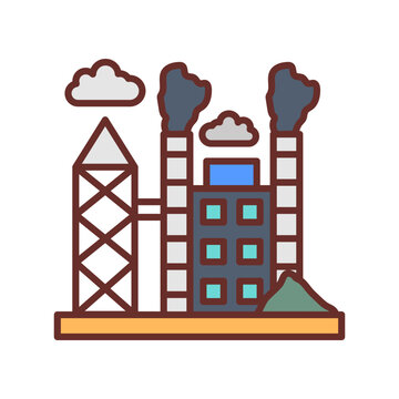 recommend clip art: Biomass Power Plants Filled Icons , Vector illustration