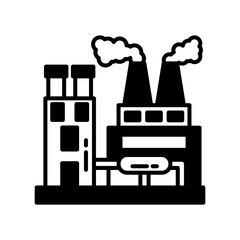 Asphalt Production Glyph Icon, Vector illustration