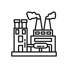 Asphalt Production Outline Icon, Vector illustration