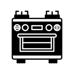 Oven Glyph Icon, Vector illustration