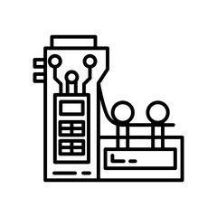 Paper Manufacturing Outline Icon, Vector illustration