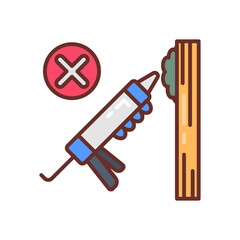 Sealant Gun Filled Icons , Vector illustration