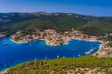 Aerial view of Fiskardo, Kefalonia