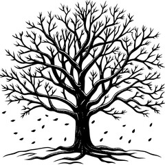 Obraz premium tree silhouette vector