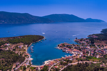 Aerial view of Fiskardo, Kefalonia