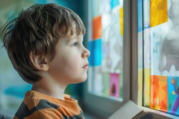 Autistic Child Engaged in Therapy Session
