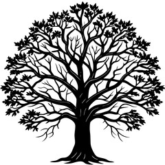 Obraz premium tree silhouette vector