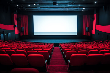 Fototapeta premium Experience the magic of cinema an inviting theater space ready for captivating movie moments and unforgettable screenings