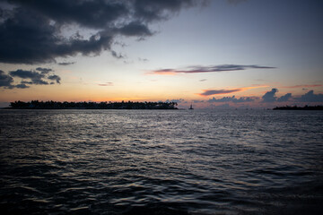 sunset over the sea key west