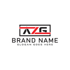 Obraz premium AZG letter logo design. AZG business and real estate monogram logo vector template.