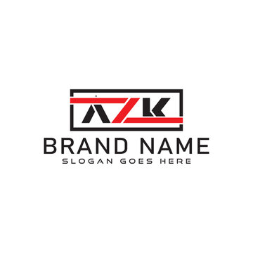 AZK letter logo design. AZK business and real estate monogram logo vector template.