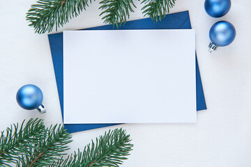 Mockup for your art work, Christmas Card Mockup, Holiday Greeting Card or Invitation