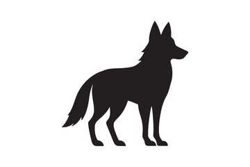 Coyote silhouette vector illustration, Coyote silhouette, Coyote Vector