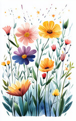 Retro style floral texture art background
