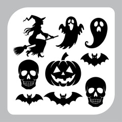 Obraz premium A white sign that says Halloween is on a white background.