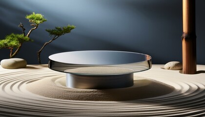 Zen garden with display stand