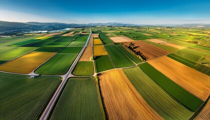 Aerial view of farmland