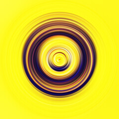 Colorful radial motion effect. Abstract rounded background. Color curves and sphere.