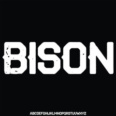 bold display alphabet font vector