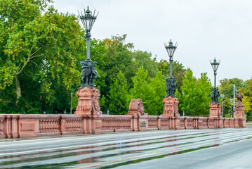 Obraz premium Architectural Elements of Historical buildings in the center of Berlin, Germany.