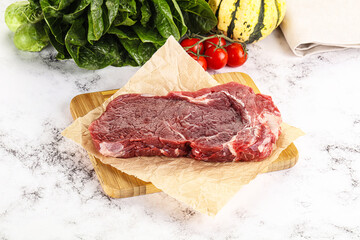 Raw rib eye beef premium steak