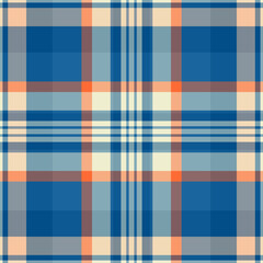 Hobby textile fabric check, tailor vector seamless background. Vibrant texture plaid tartan pattern in cyan and pastel colors.