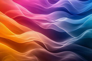 Obraz premium Colorful abstract waves flowing in vibrant hues on a dark background