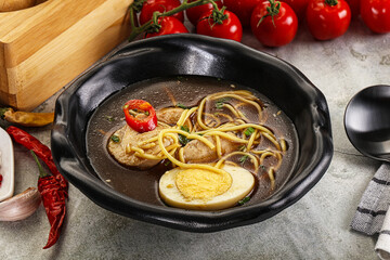 Japanese Miso soup with chicken