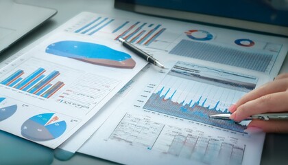 Naklejka premium Business Data Analytics Dashboard