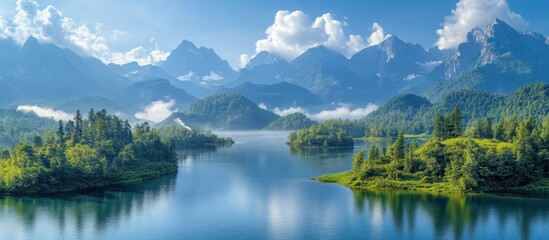 Tranquil Mountain Lake