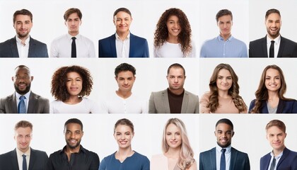 People Face Headshot Collage