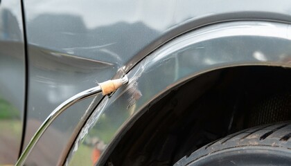 Obraz premium Photo Of Car Dent Repair