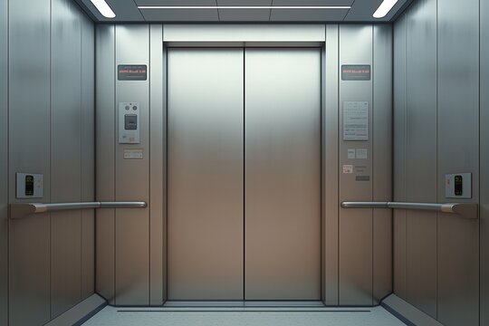 Inside the elevator