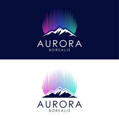 Aurora Borealis logo template