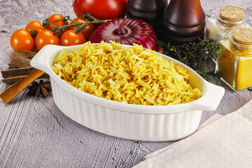 Indian cuisine lemon basmati rice