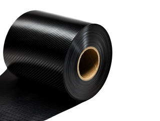 Carbon fiber roll, white isolate background