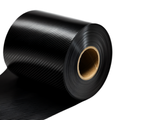 Carbon fiber roll, white isolate background