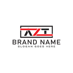 AZT letter logo design. AZT business and real estate monogram logo vector template.