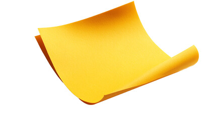 Yellow sticky note isolated on white background