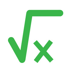 Obraz premium Square root icon pack. Math root number formula vector sign. Mathematic square root of x icon.